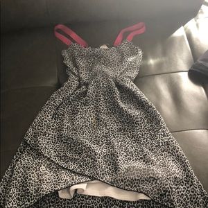An adorable cheetah print girls dress